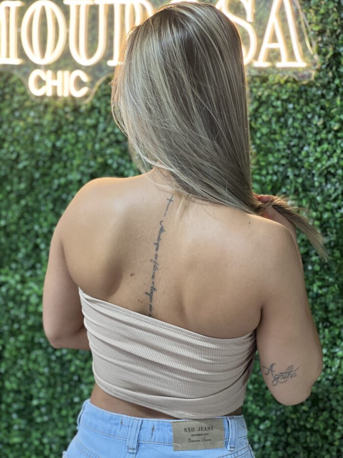 top lili bege top lili bege