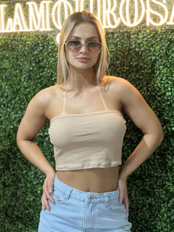 top lili bege top lili bege