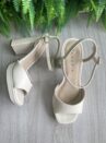 sandalia meia pata off white ramarim 25 57201