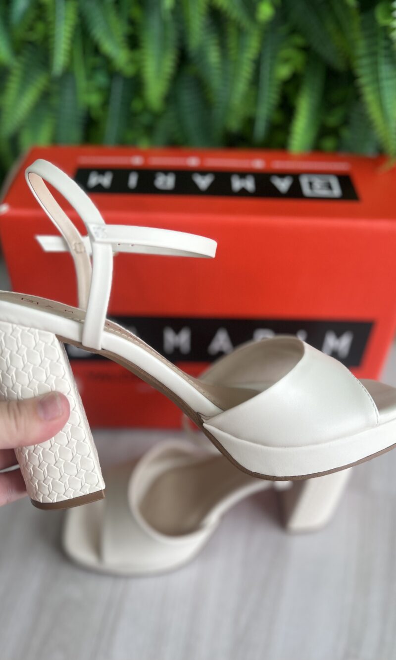 sandalia meia pata off white ramarim 25 57201