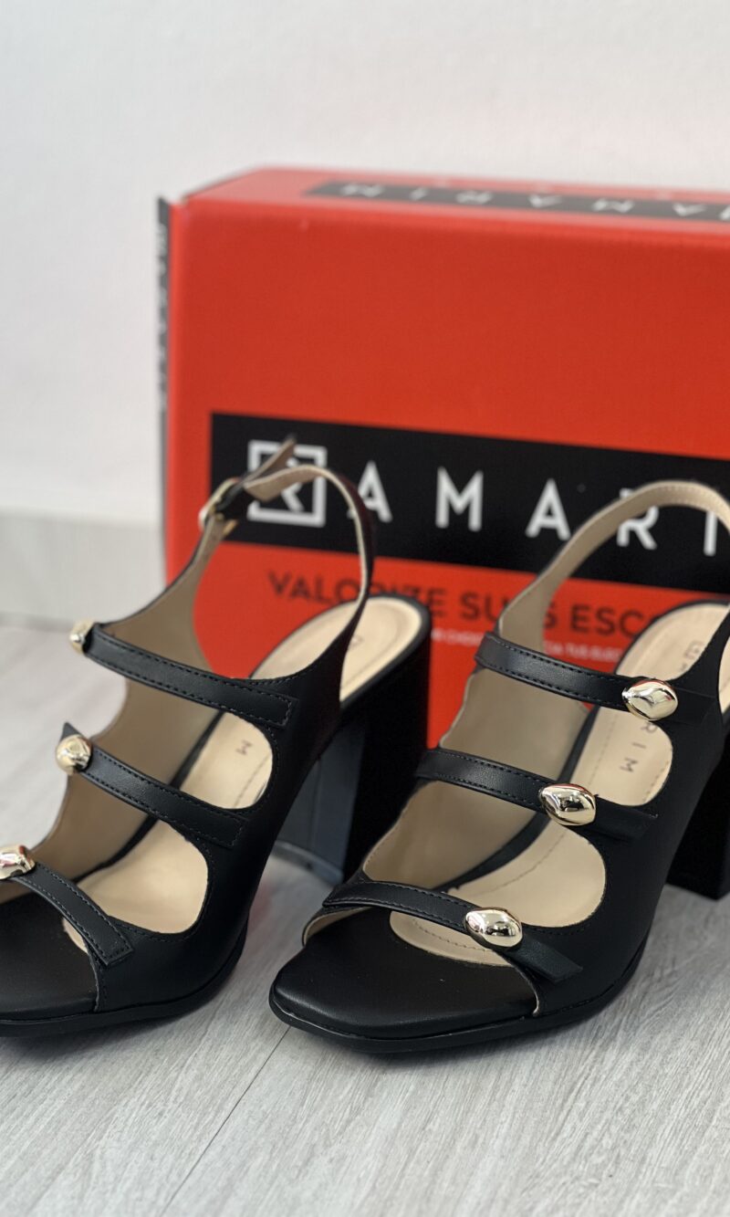 sandalia fivela gold light preto ramarim 25 41205