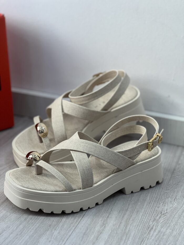 sandalia enfeite ouro bege ramarim 25 38204 sandalia enfeite ouro bege ramarim 25 38204