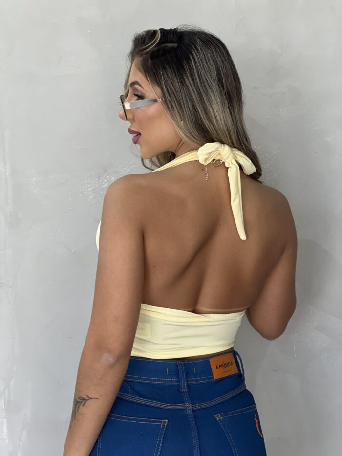 cropped bianca amarelo manteiga cropped bianca amarelo manteiga