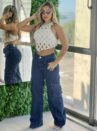 calca jeans wide leg cargo amanda 23 graus