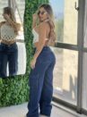 calca jeans wide leg cargo amanda 23 graus