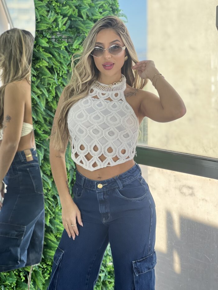 calca jeans wide leg cargo amanda 23 graus calca jeans wide leg cargo amanda 23 graus