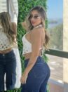 calca jeans wide leg cargo amanda 23 graus