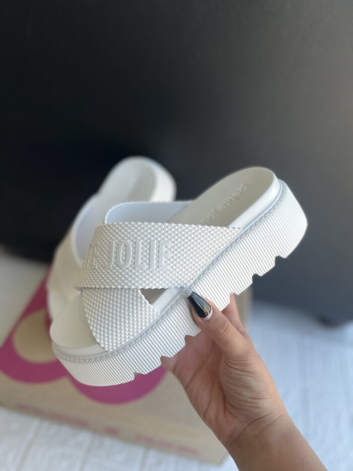 tamanco chinelo tratorado off white petite jolie pj7588 tamanco chinelo tratorado off white petite jolie pj7588