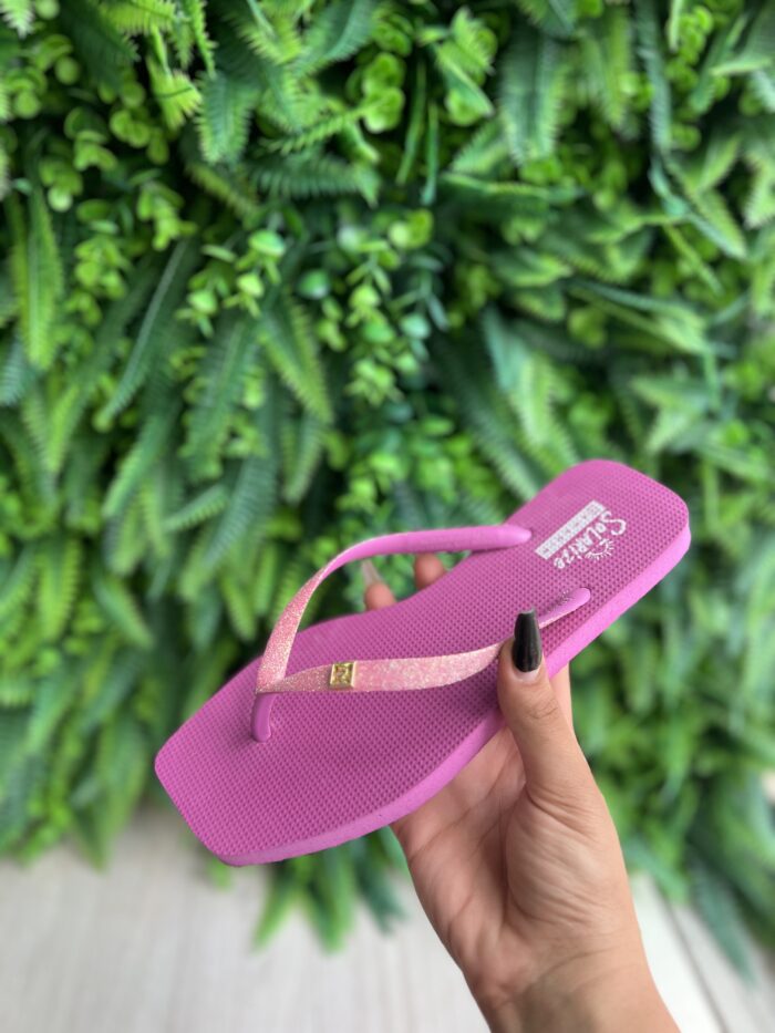 chinelo rosa tira glitter solarize ramarim 251244 chinelo rosa tira glitter solarize ramarim 251244