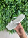 chinelo branco prata com metal solarize ramarim 252235