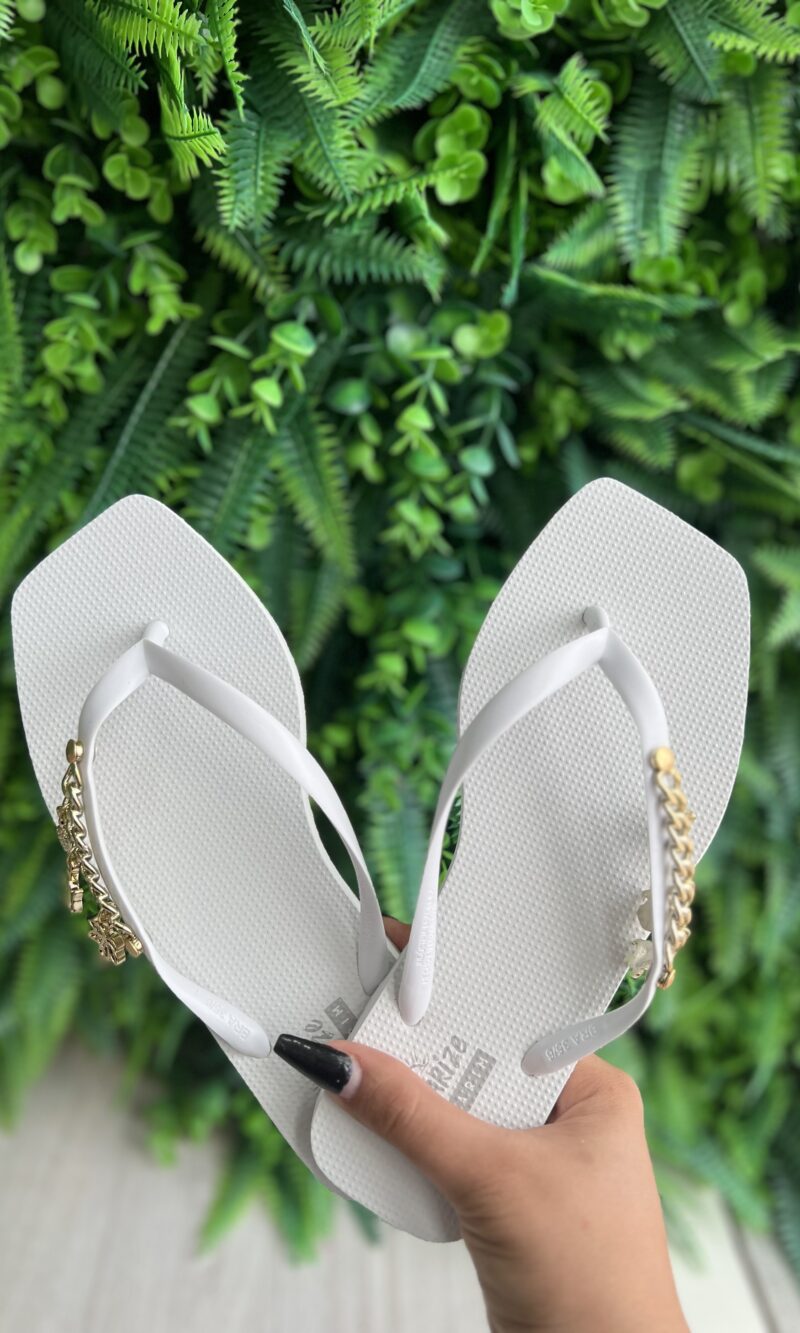 chinelo correntes branco solarize ramarim 252246