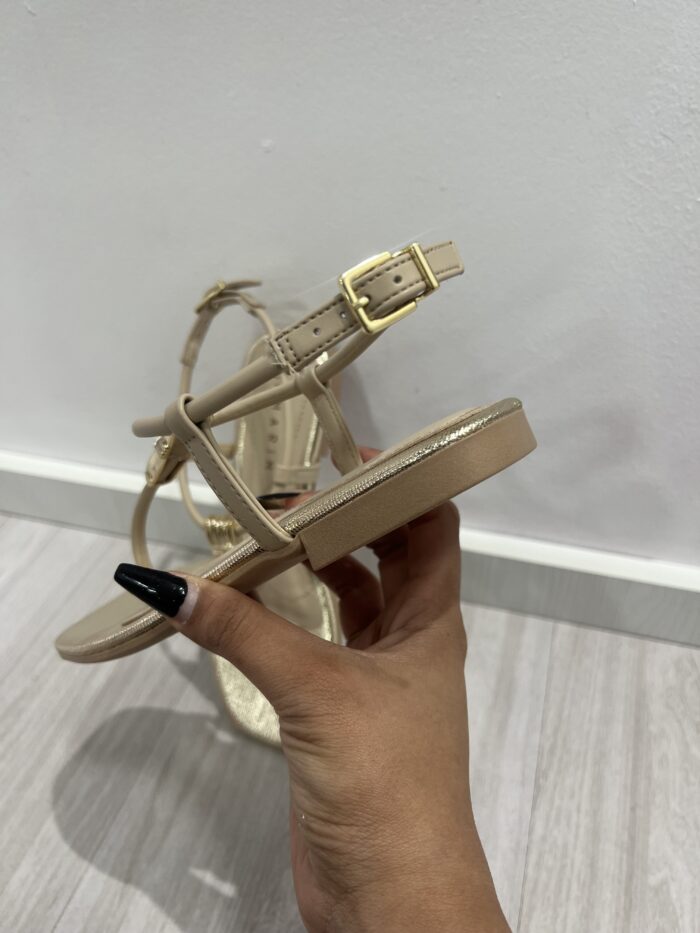 rasteira enfeite ouro bege com dourado ramarim 25 25204 rasteira enfeite ouro bege com dourado ramarim 25 25204