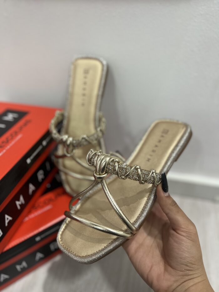 rasteira glisten dourado ramarim 2523201 rasteira glisten dourado ramarim 2523201