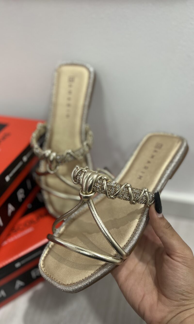 rasteira glisten dourado ramarim 2523201 rasteira glisten dourado ramarim 2523201