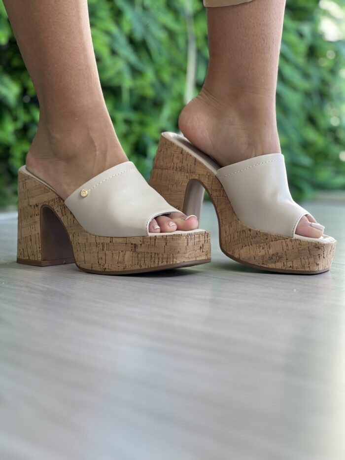 tamanco linha cafa bege claro ramarim 25 35201