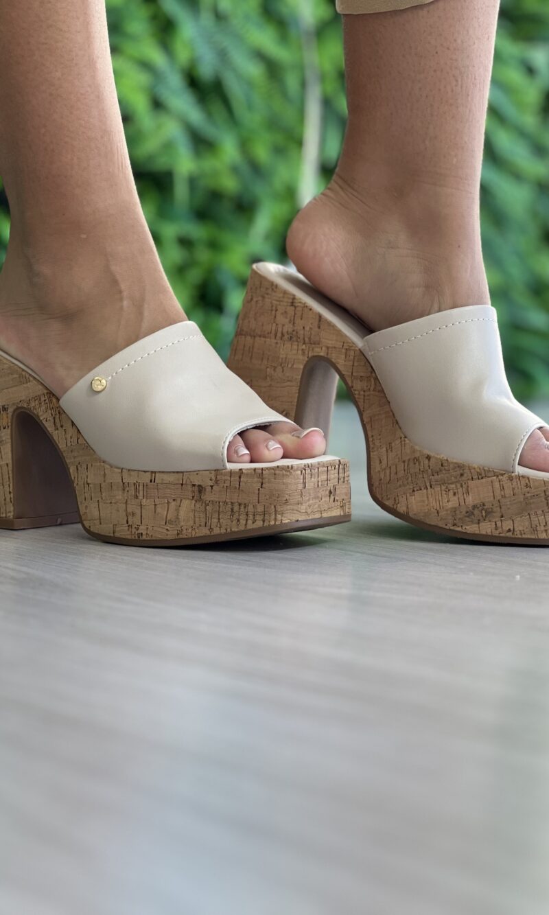 tamanco linha cafa bege claro ramarim 25 35201