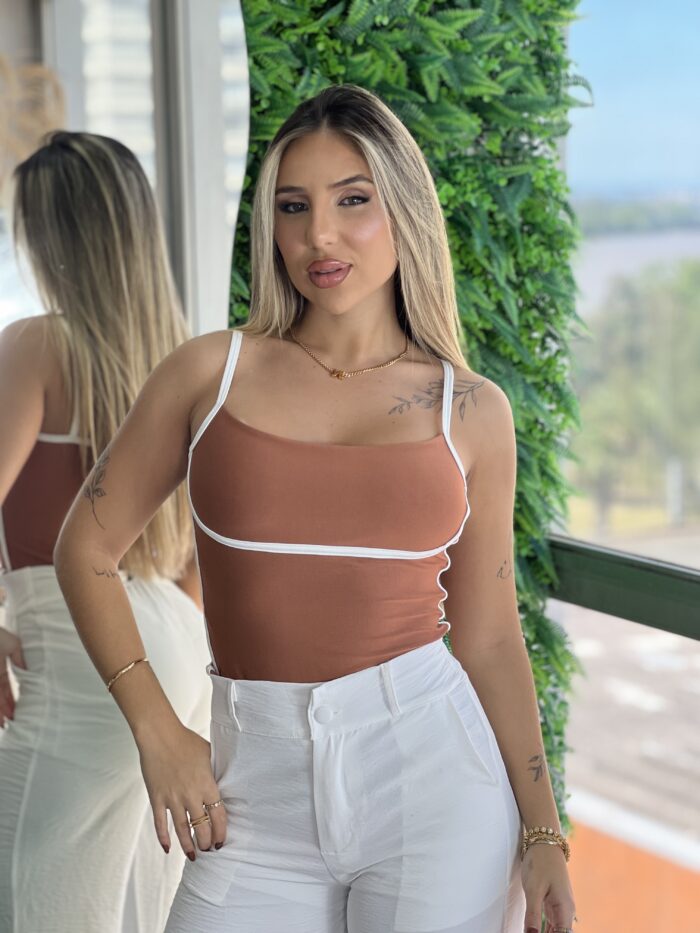 body nina marrom body nina marrom