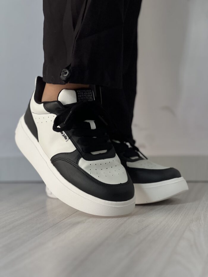 tÊnis preto branco petite jolie pj7537 tÊnis preto branco petite jolie pj7537