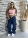 calca jeans wide leg cargo amanda 23 graus