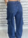 calca jeans wide leg cargo amanda 23 graus