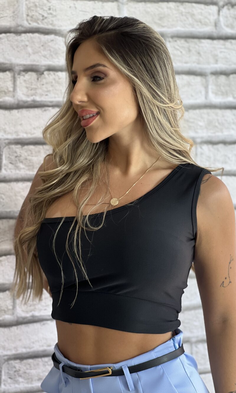 cropped melani preto