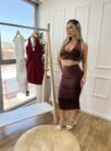 conjunto midi brenda marrom