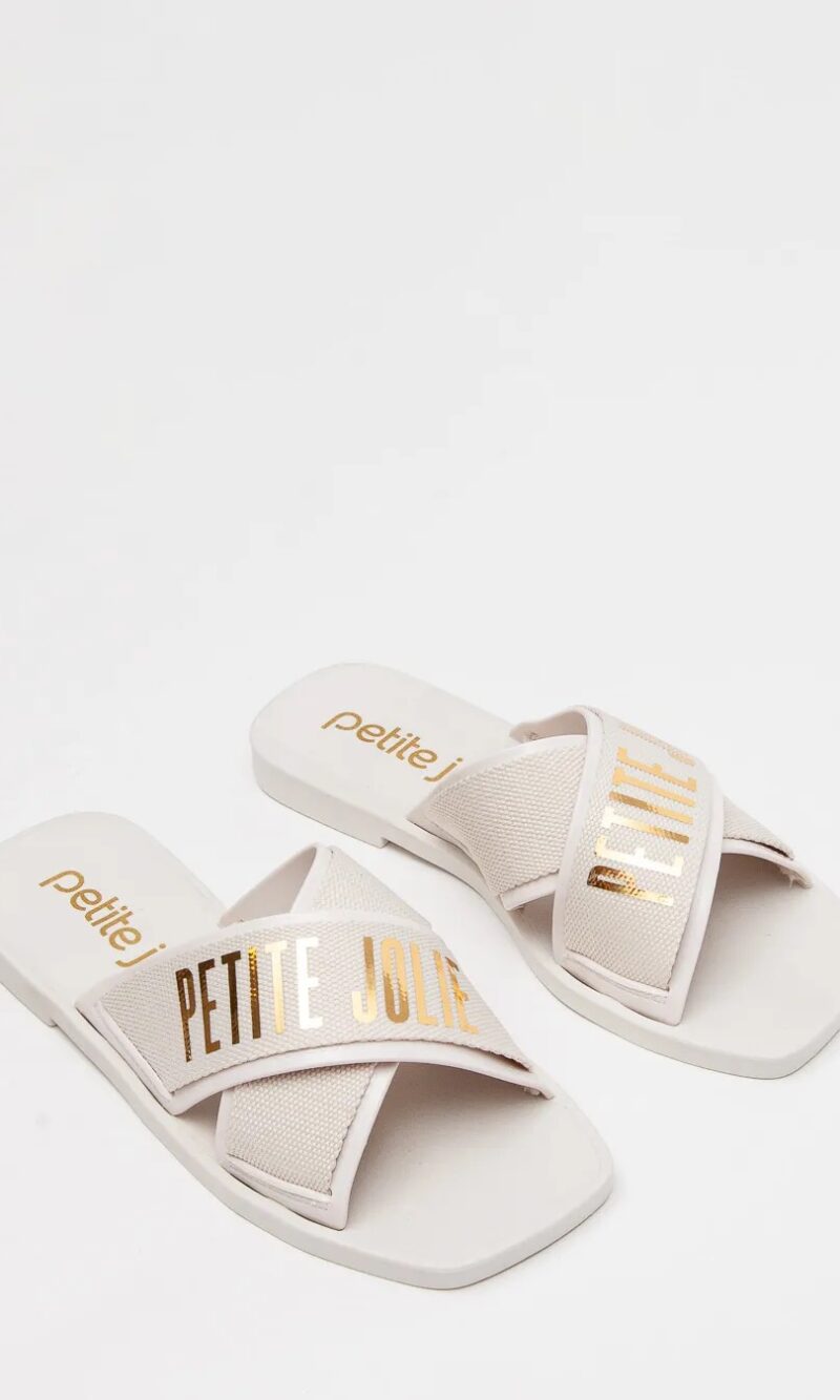 rasteira gold off white petite jolie pj7611