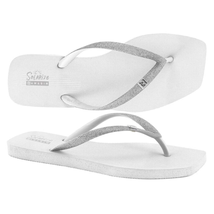 chinelo tira glitter branco solarize ramarim 251233 chinelo tira glitter branco solarize ramarim 251233