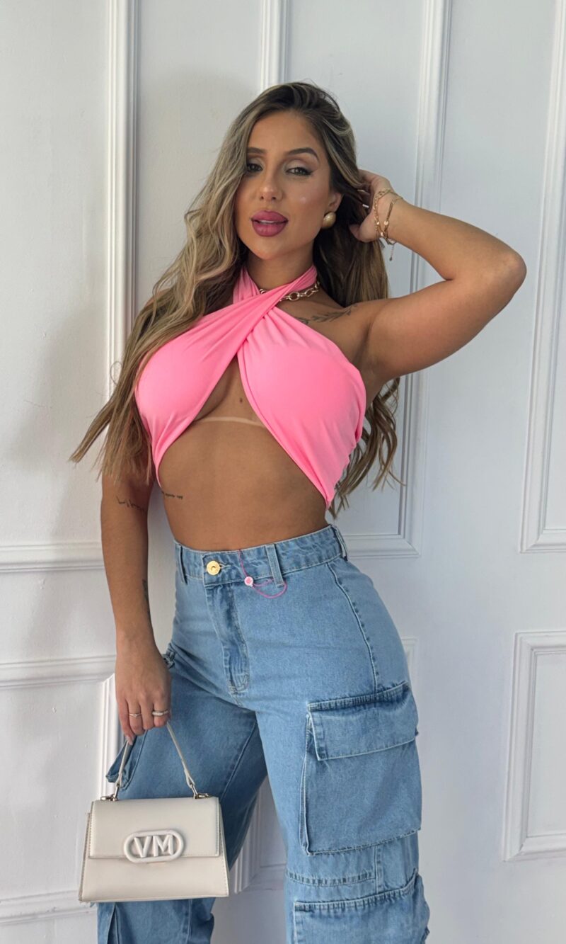 cropped anita rosa chiclete