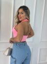 calca jeans wide leg cargo pietra 23 graus