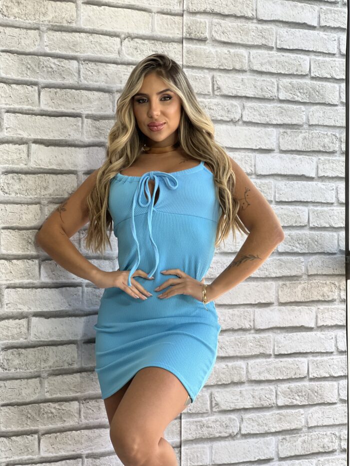 black vestido katy azul celeste