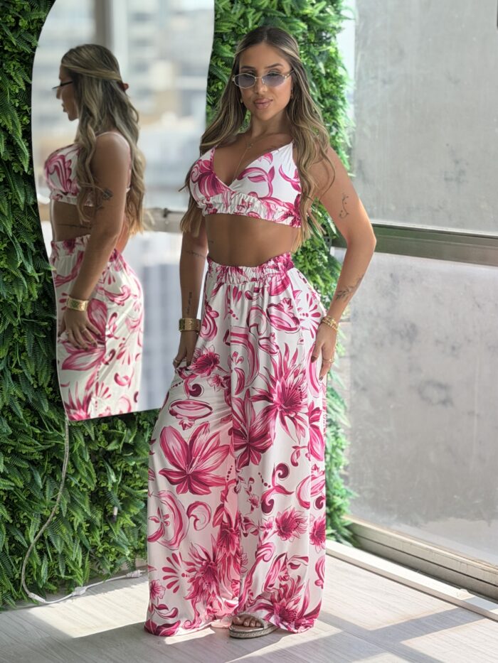 conjunto denise rosa estampado conjunto denise rosa estampado