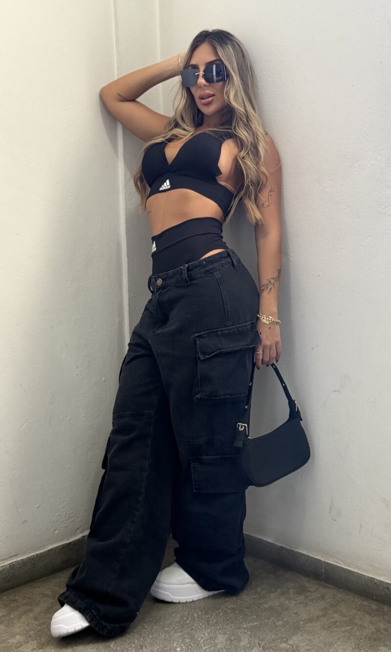 conjunto top ad preto