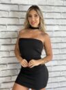 black vestido colar preto