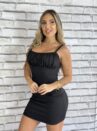 black vestido lauren preto