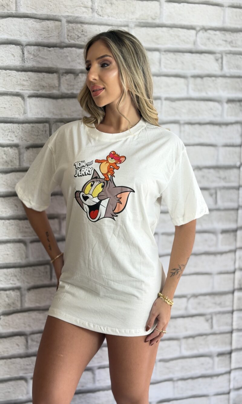 camisetao tom e jerry off white