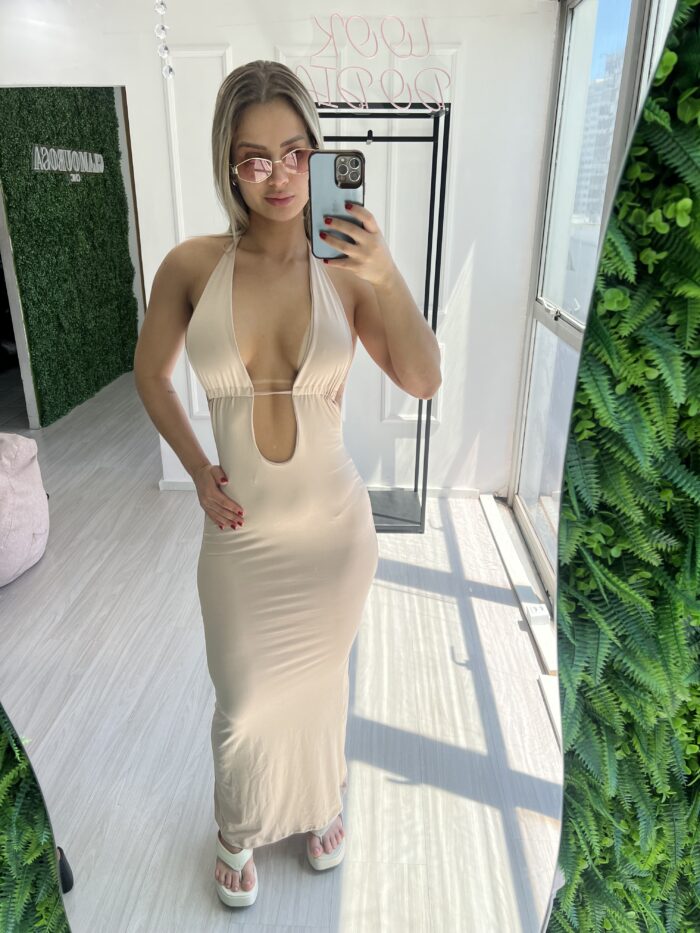 vestido longo gabriela bege vestido longo gabriela bege