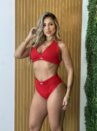 conjunto hot pants alo vermelho