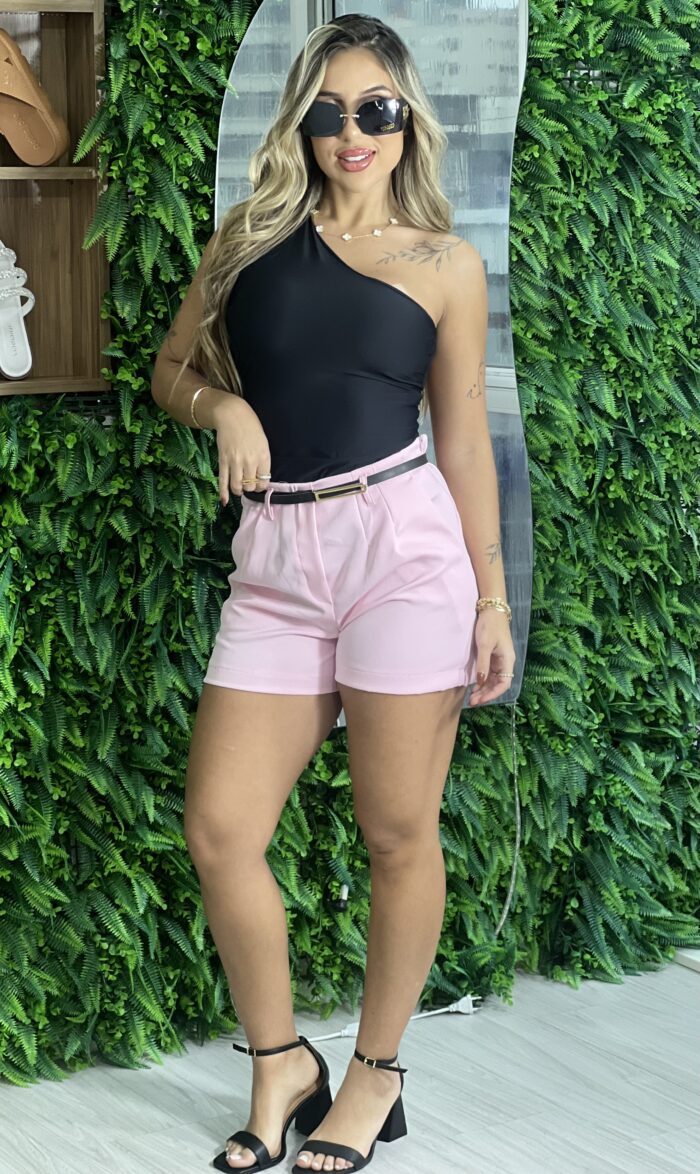 short alfaiataria com cinto soraia rosa short alfaiataria com cinto soraia rosa