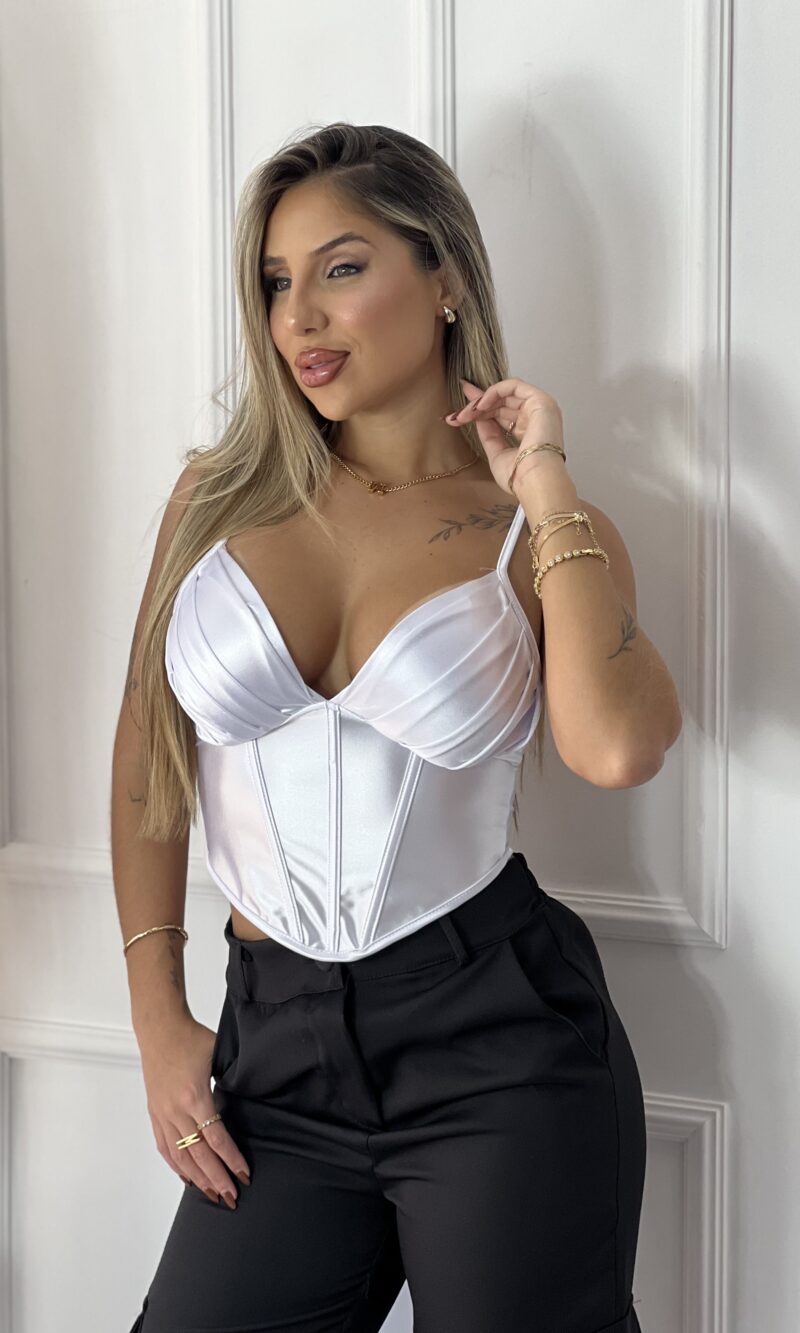cropped corselet diuli branco cropped corselet diuli branco