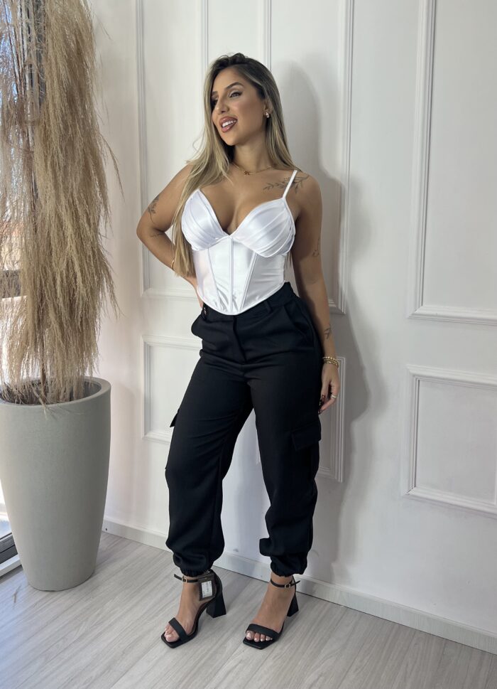 cropped corselet diuli branco cropped corselet diuli branco