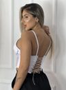cropped corselet diuli branco