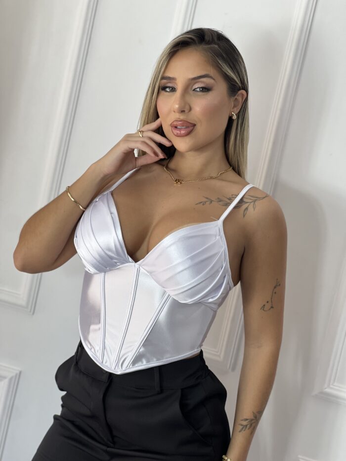 cropped corselet diuli branco
