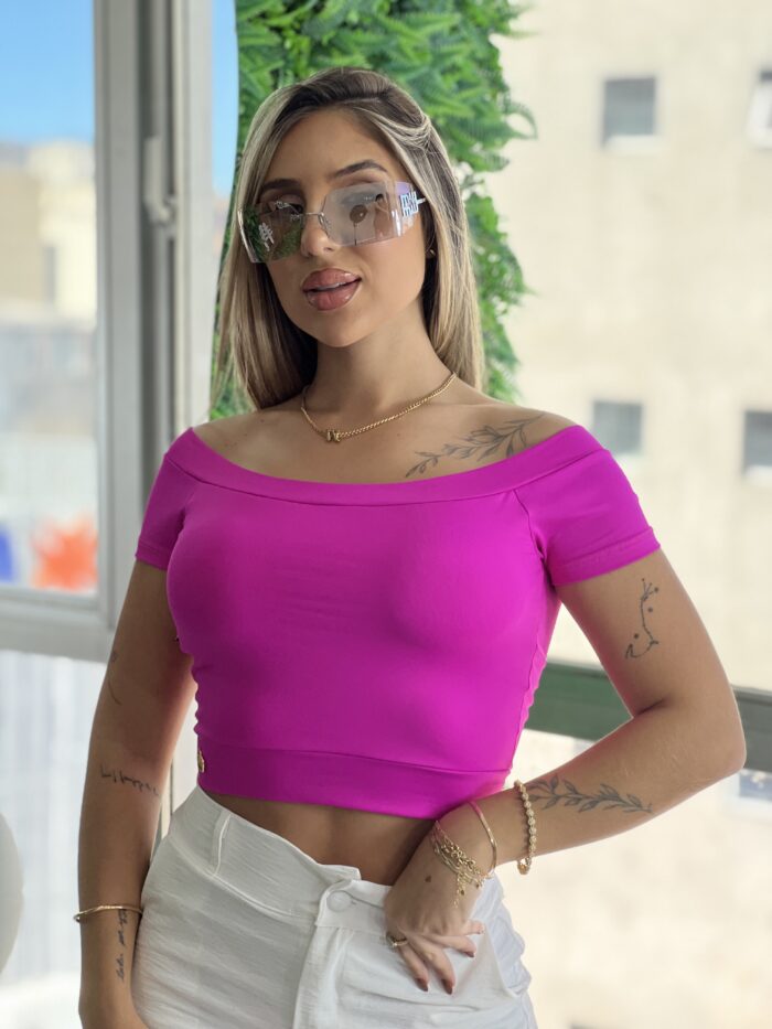 cropped poliamida jade fucsia cropped poliamida jade fucsia