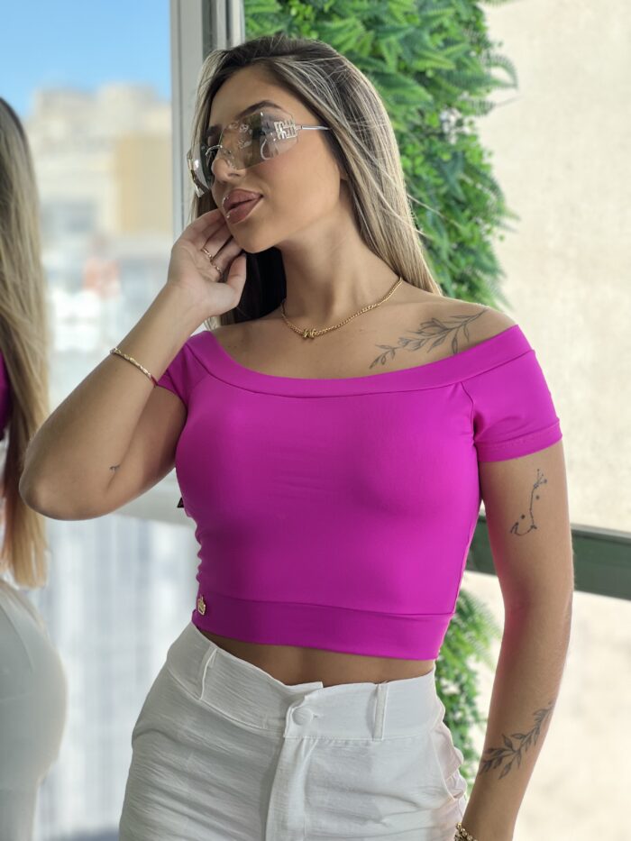 cropped poliamida jade fucsia cropped poliamida jade fucsia