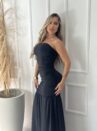vestido longo deise preto
