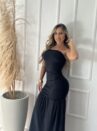 vestido longo deise preto