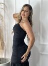 vestido longo deise preto