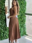 vestido longo neuza marrom