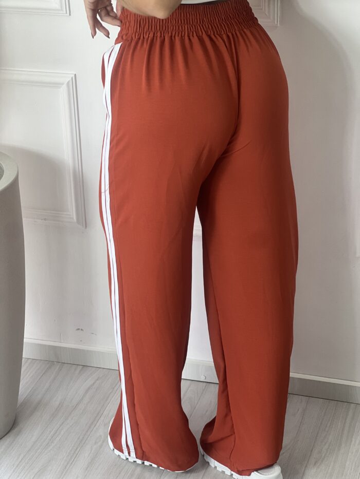 black calca listras duda terracota black calca listras duda terracota